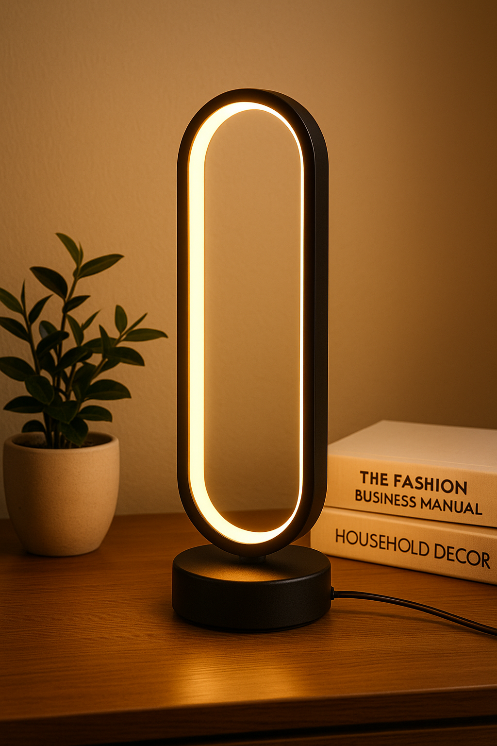 Eclipse Oval Table Lamp - Ambient Warm Glow